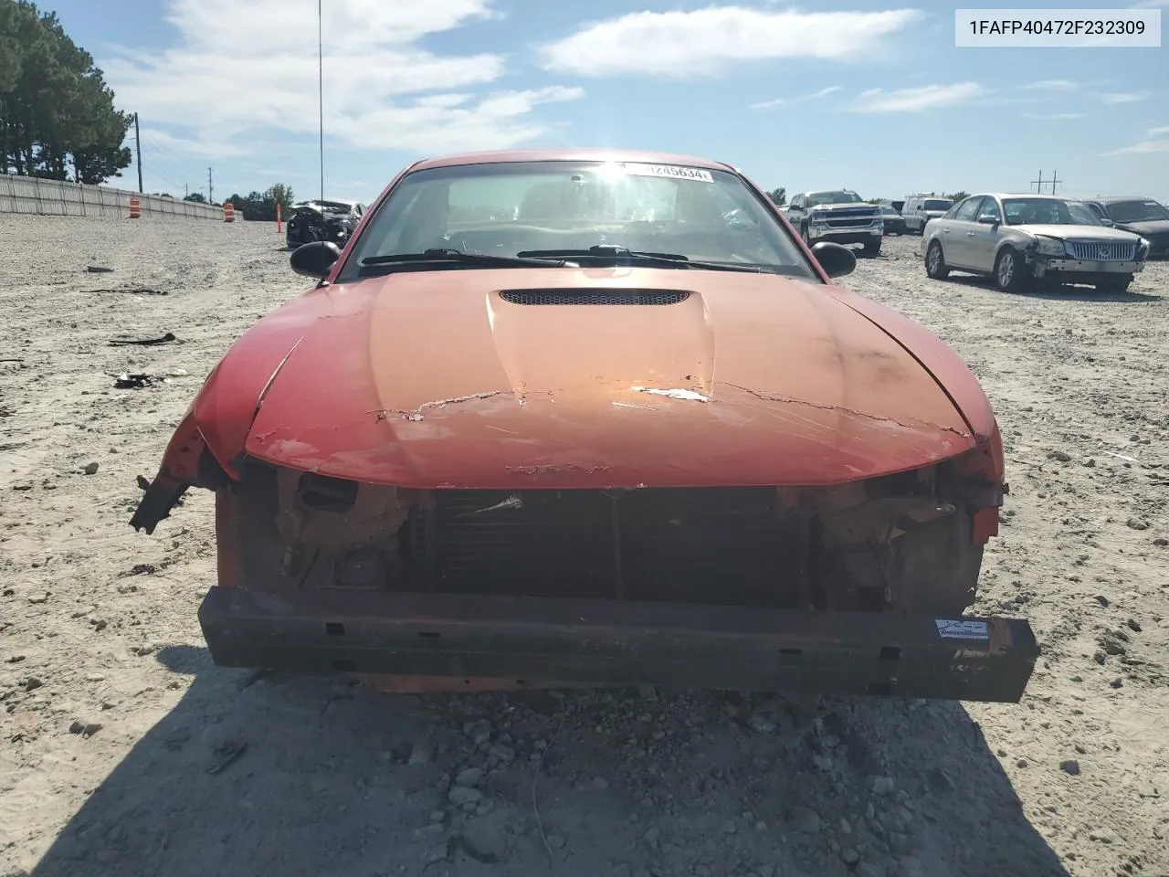 2002 Ford Mustang VIN: 1FAFP40472F232309 Lot: 70245634