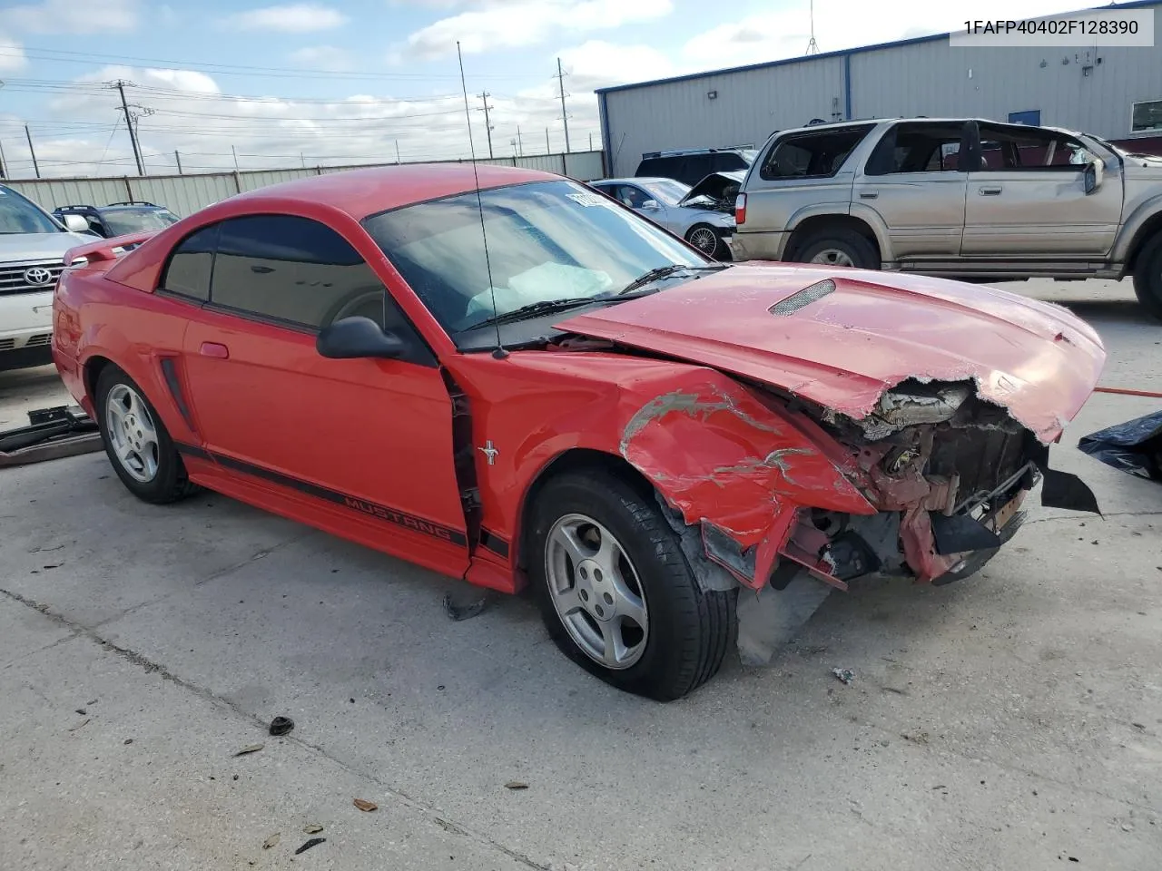 2002 Ford Mustang VIN: 1FAFP40402F128390 Lot: 71122714