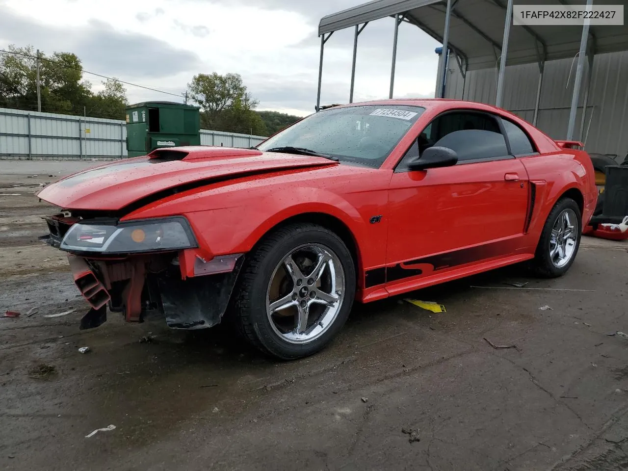 2002 Ford Mustang Gt VIN: 1FAFP42X82F222427 Lot: 71234504