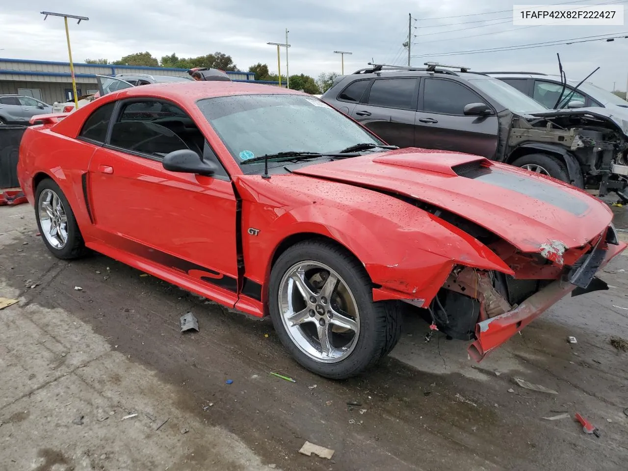 2002 Ford Mustang Gt VIN: 1FAFP42X82F222427 Lot: 71234504