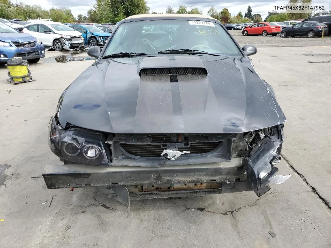 2002 Ford Mustang Gt VIN: 1FAFP45X82F147952 Lot: 71257744