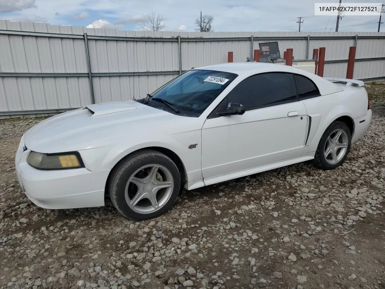 2002 Ford Mustang Gt VIN: 1FAFP42X72F127521 Lot: 72291094