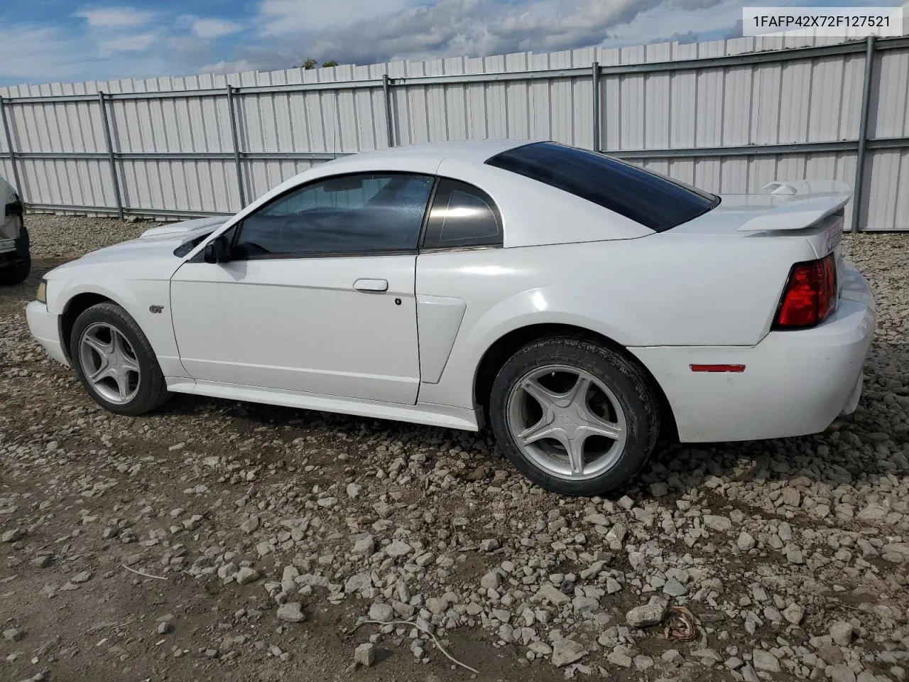 2002 Ford Mustang Gt VIN: 1FAFP42X72F127521 Lot: 72291094