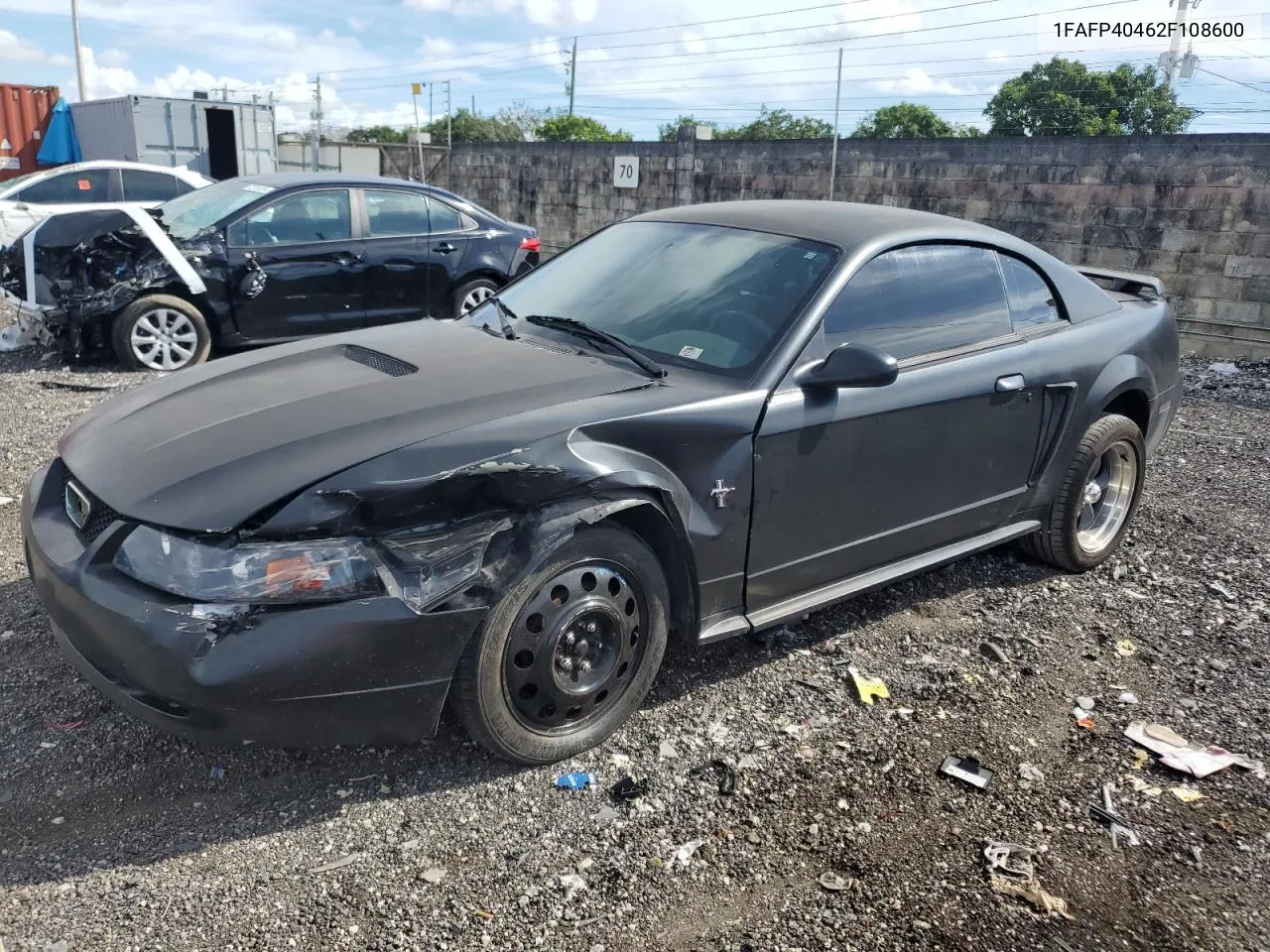 2002 Ford Mustang VIN: 1FAFP40462F108600 Lot: 72341434