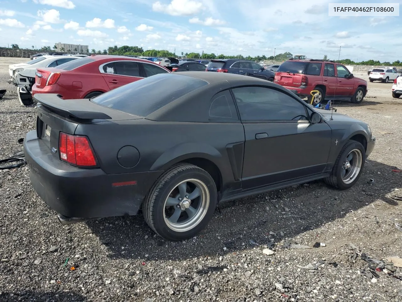 2002 Ford Mustang VIN: 1FAFP40462F108600 Lot: 72341434