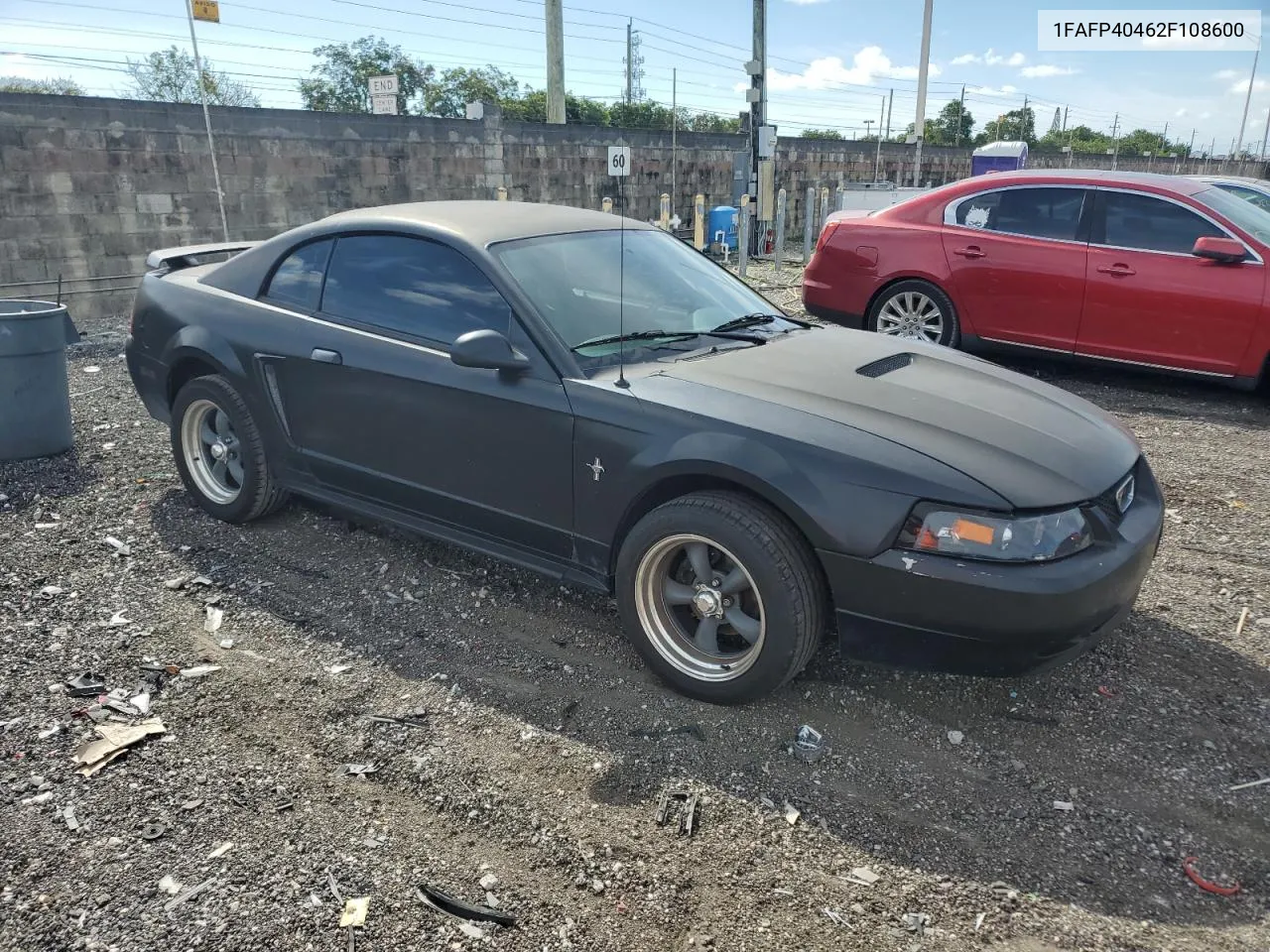 2002 Ford Mustang VIN: 1FAFP40462F108600 Lot: 72341434