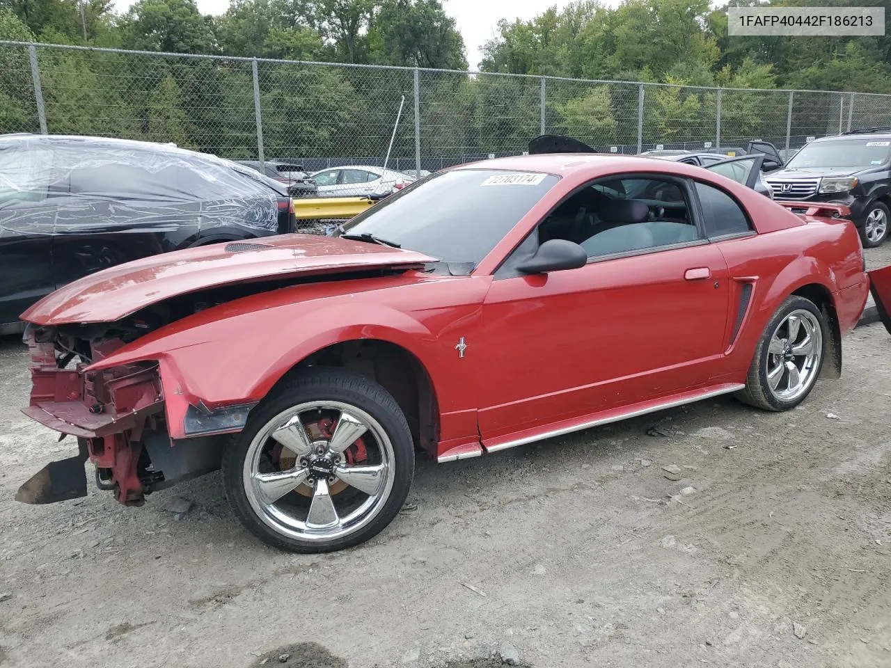 2002 Ford Mustang VIN: 1FAFP40442F186213 Lot: 72703174