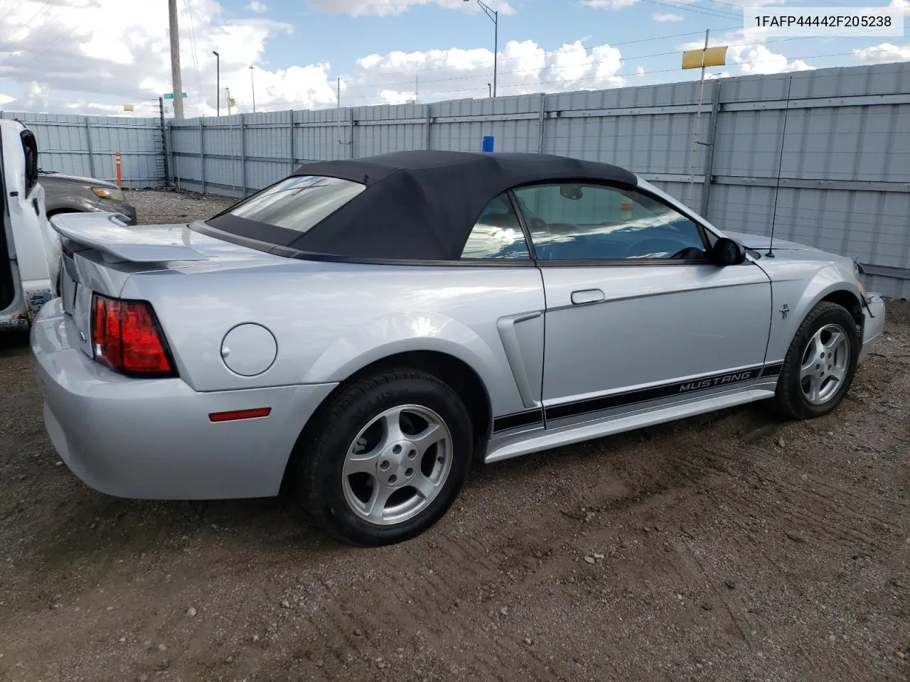 2002 Ford Mustang VIN: 1FAFP44442F205238 Lot: 72914394