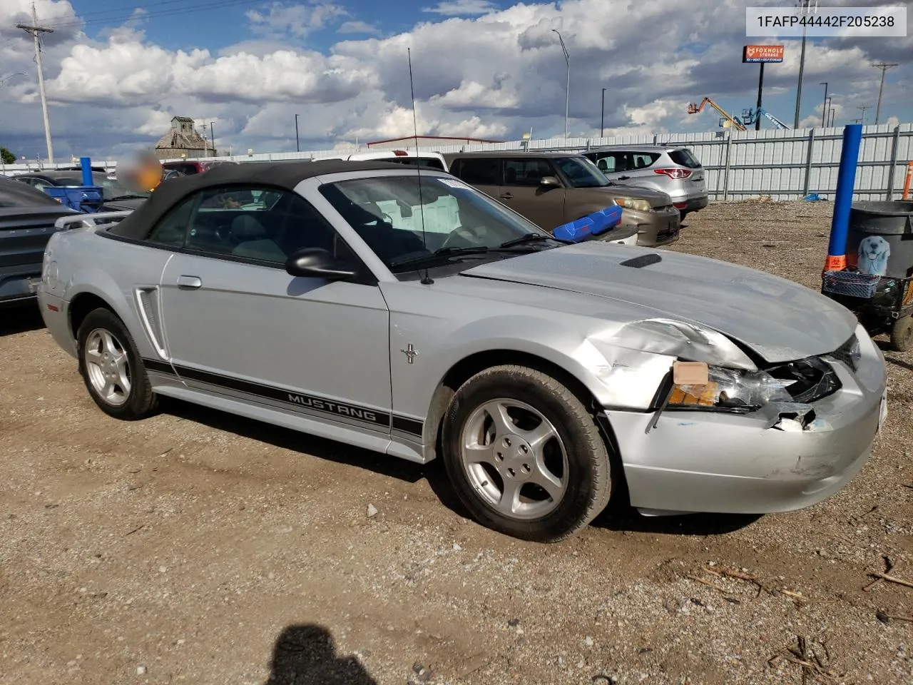 2002 Ford Mustang VIN: 1FAFP44442F205238 Lot: 72914394