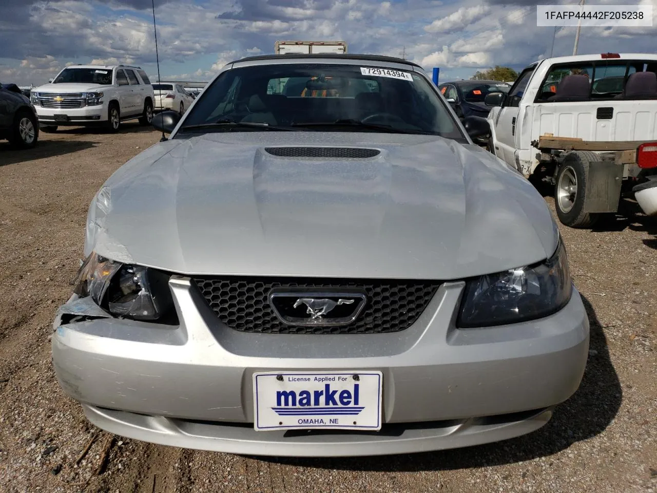 2002 Ford Mustang VIN: 1FAFP44442F205238 Lot: 72914394