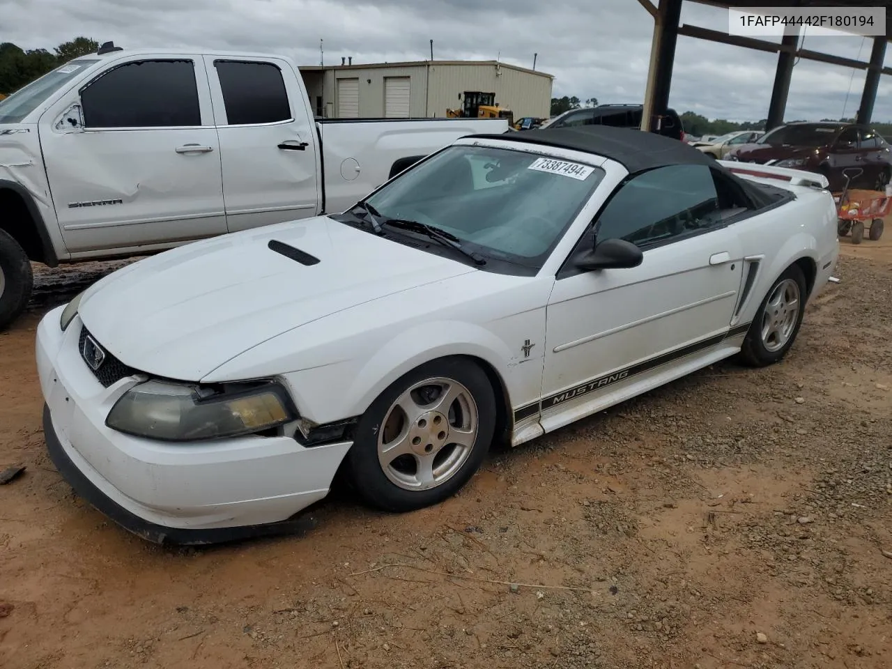 2002 Ford Mustang VIN: 1FAFP44442F180194 Lot: 73387494