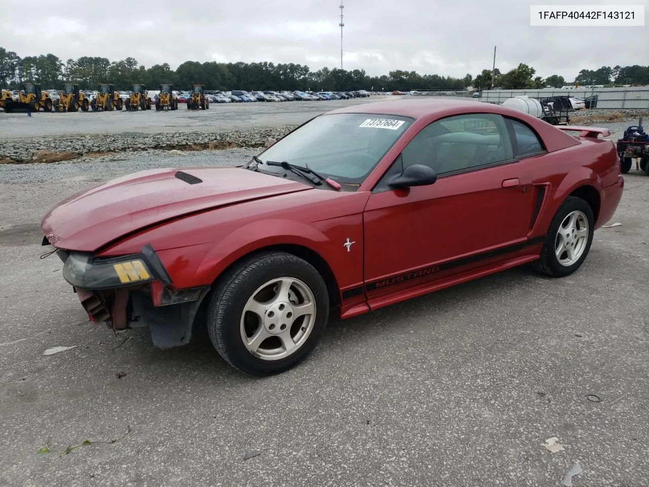 2002 Ford Mustang VIN: 1FAFP40442F143121 Lot: 73757664