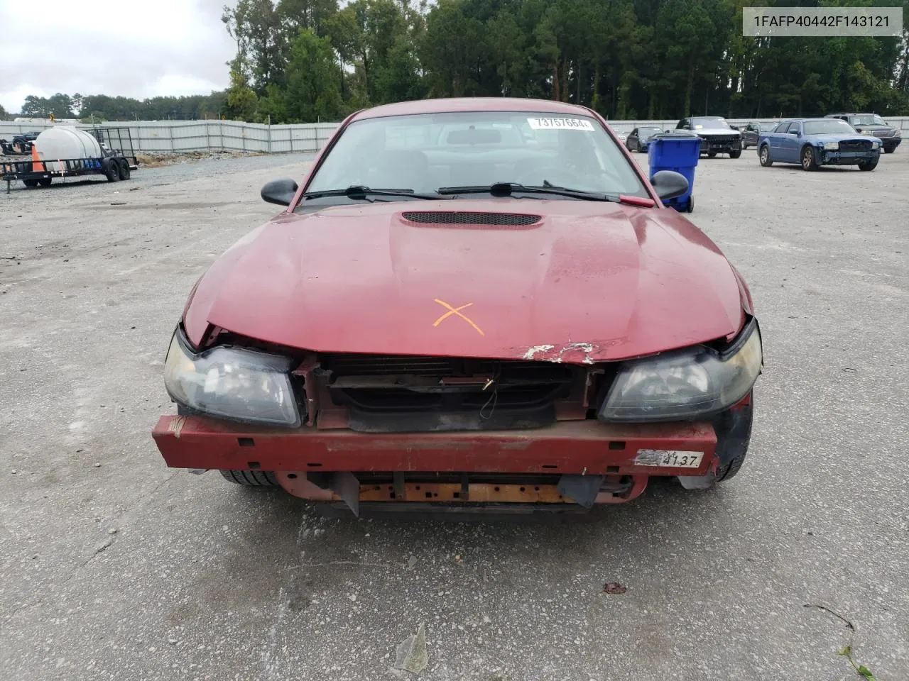 2002 Ford Mustang VIN: 1FAFP40442F143121 Lot: 73757664