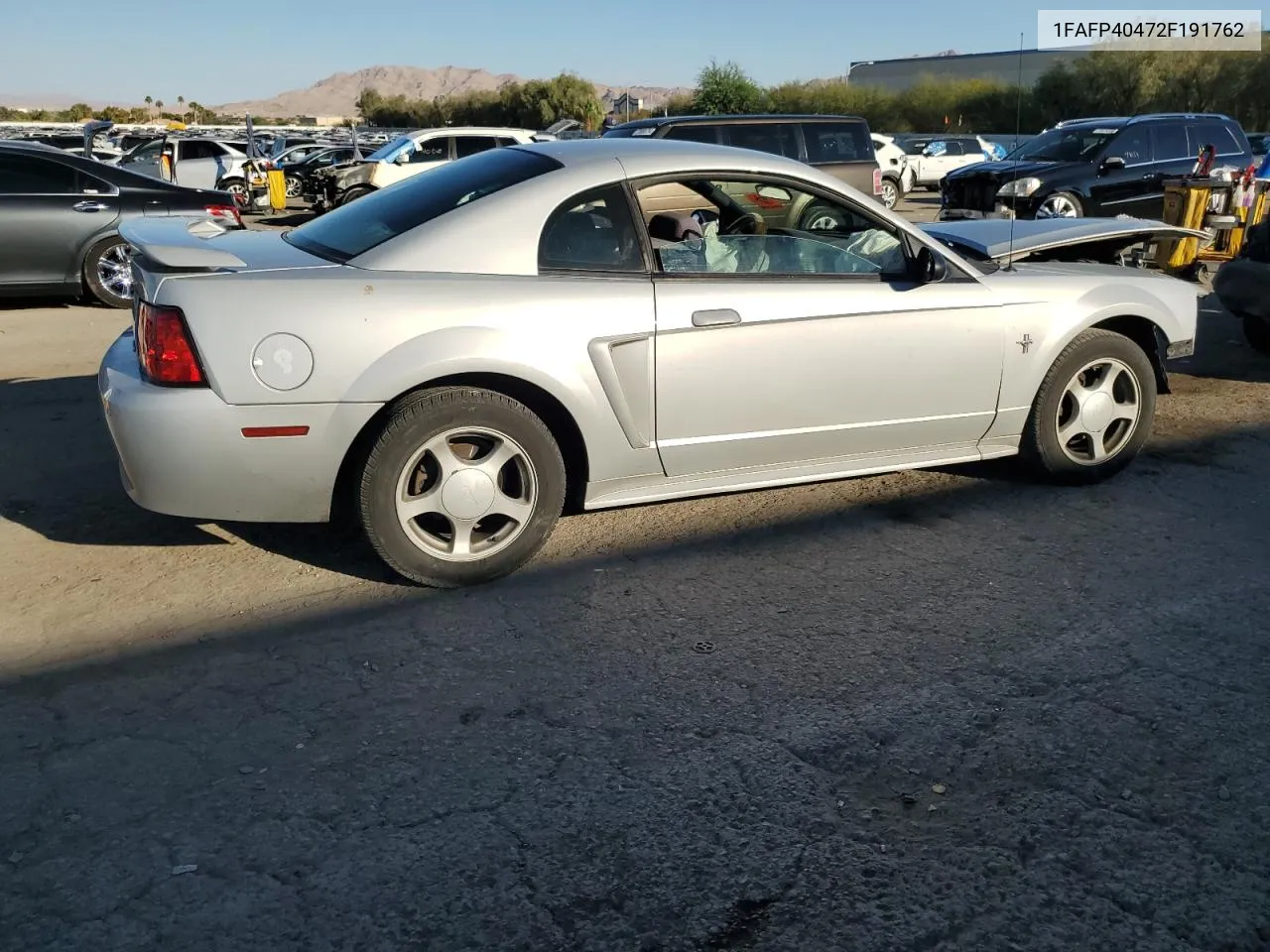 2002 Ford Mustang VIN: 1FAFP40472F191762 Lot: 73783904