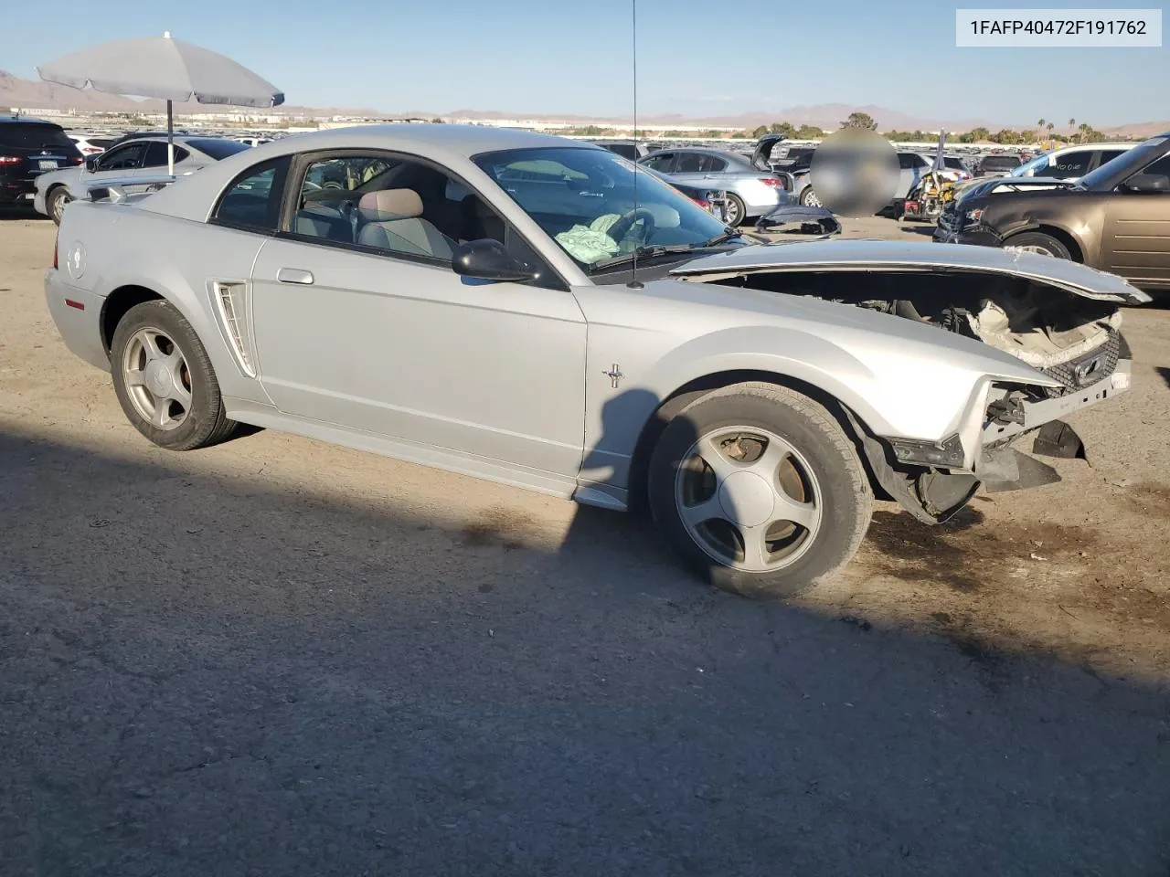 2002 Ford Mustang VIN: 1FAFP40472F191762 Lot: 73783904