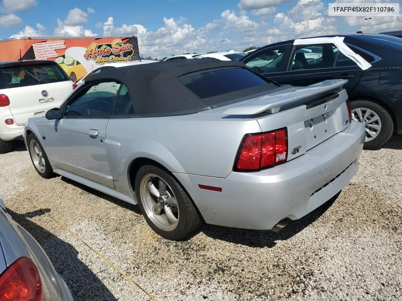 2002 Ford Mustang Gt VIN: 1FAFP45X82F110786 Lot: 73882674