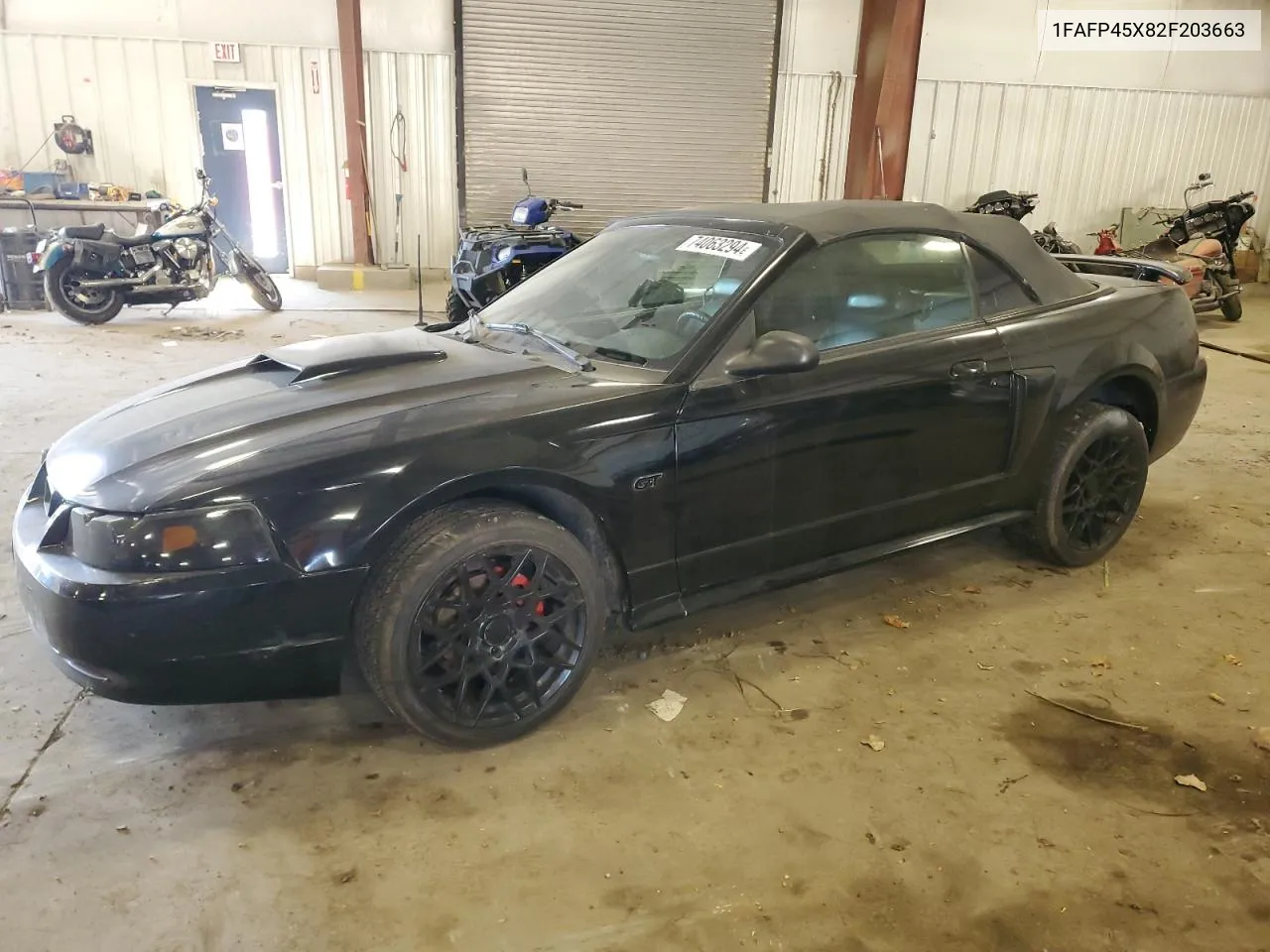 2002 Ford Mustang Gt VIN: 1FAFP45X82F203663 Lot: 74063294