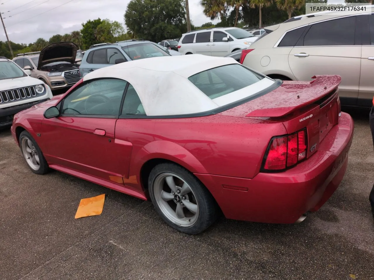 2002 Ford Mustang Gt VIN: 1FAFP45X32F176341 Lot: 74072444