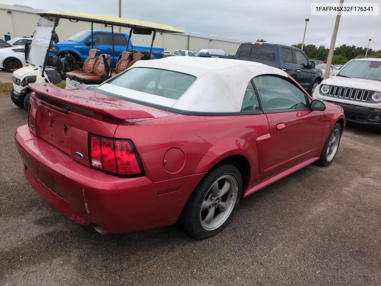 2002 Ford Mustang Gt VIN: 1FAFP45X32F176341 Lot: 74072444