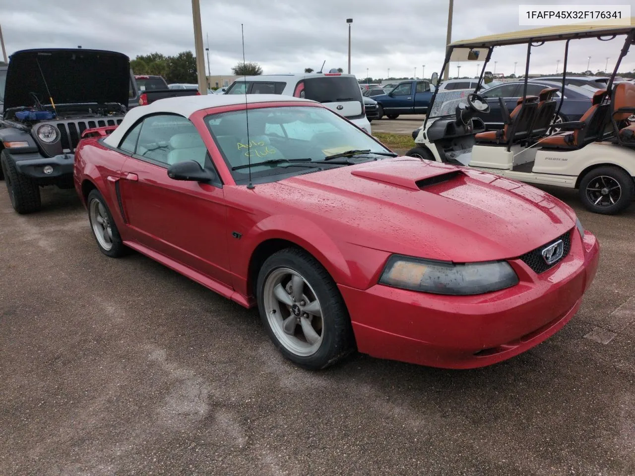 2002 Ford Mustang Gt VIN: 1FAFP45X32F176341 Lot: 74072444