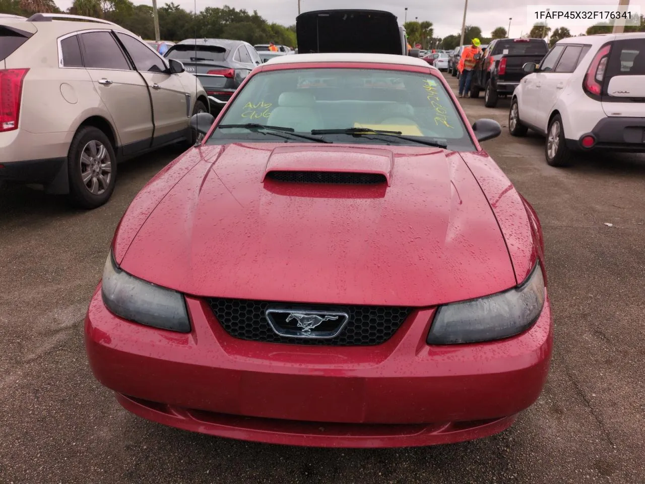 2002 Ford Mustang Gt VIN: 1FAFP45X32F176341 Lot: 74072444