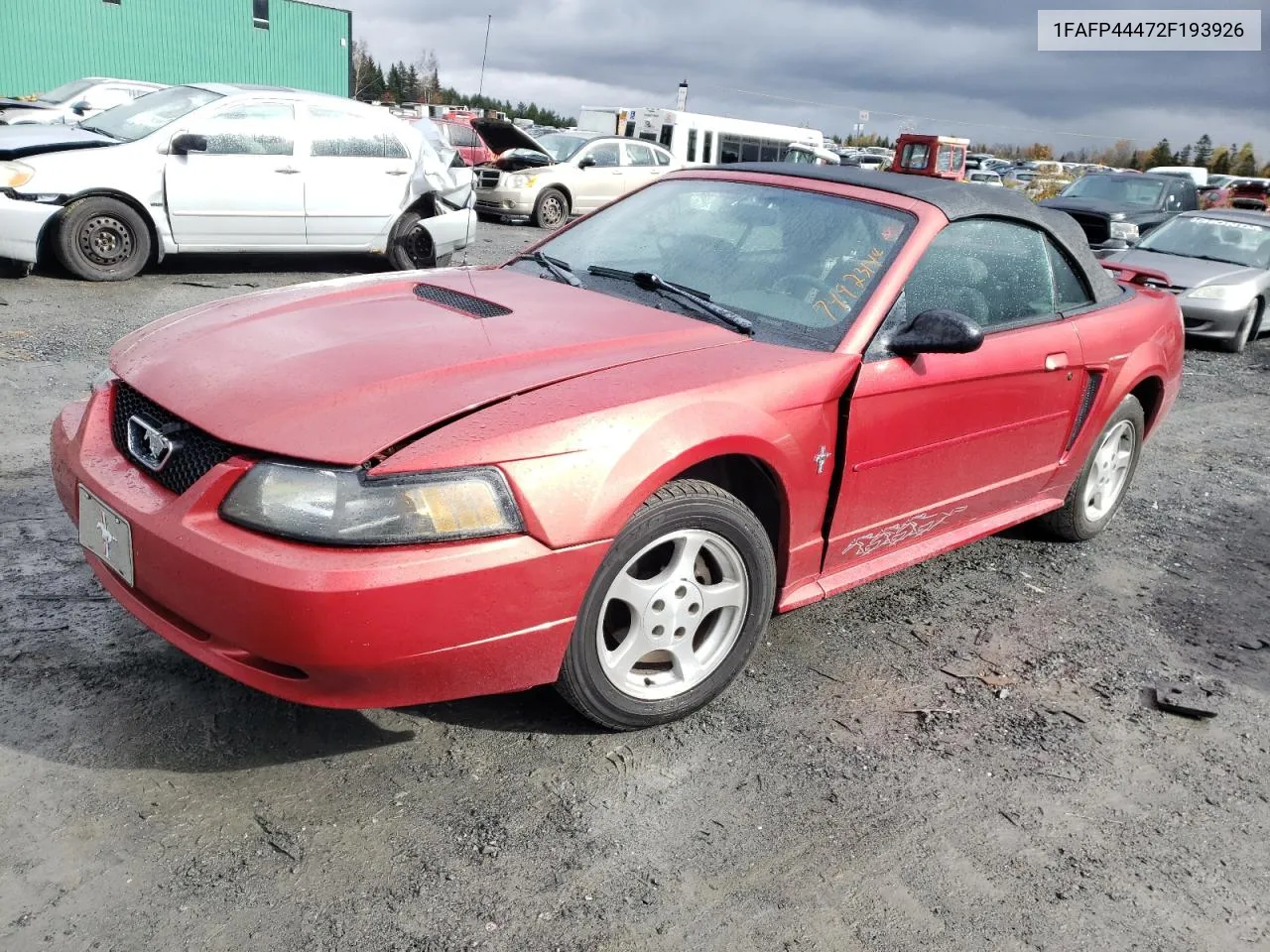 2002 Ford Mustang VIN: 1FAFP44472F193926 Lot: 74923144