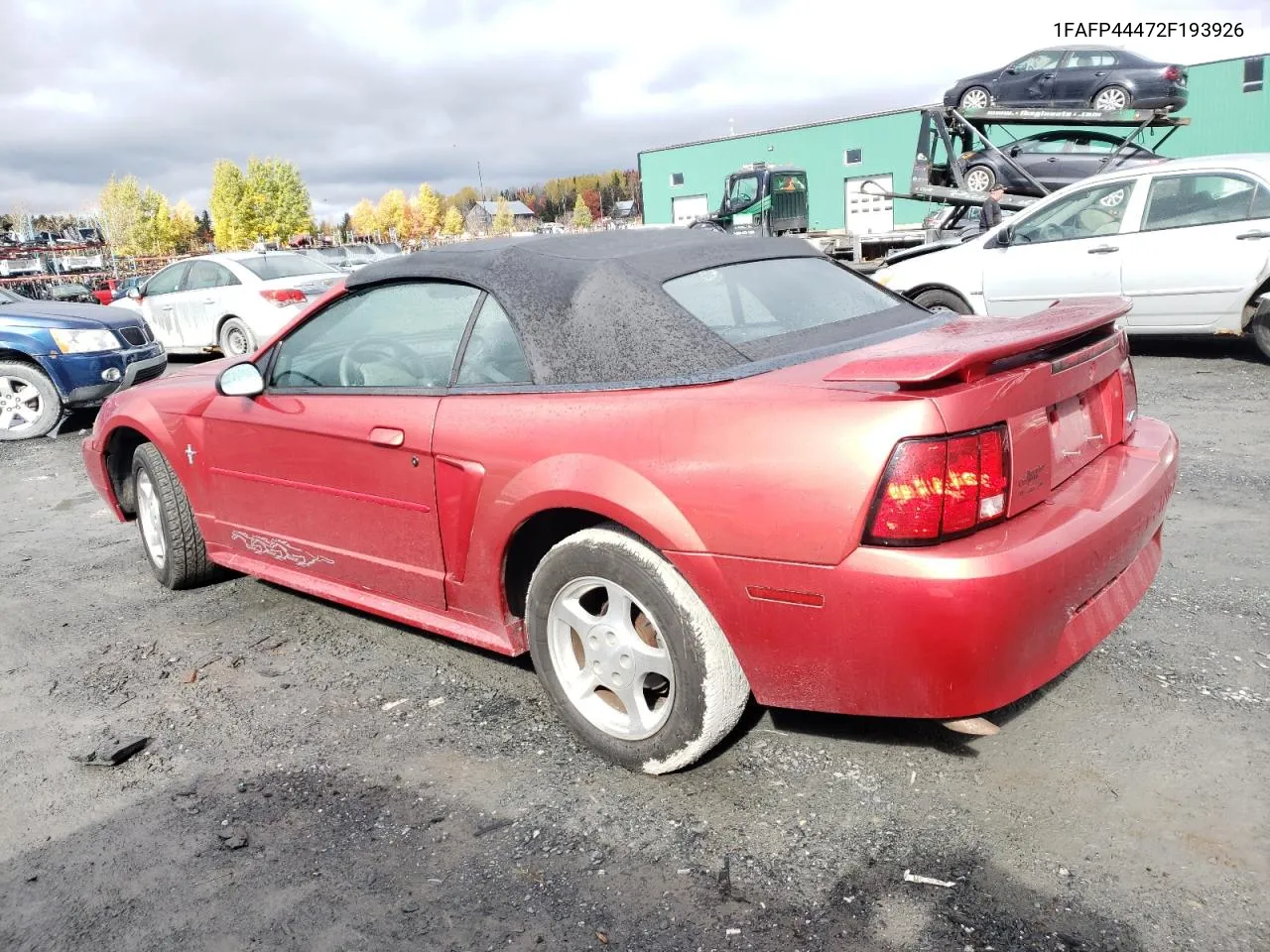 2002 Ford Mustang VIN: 1FAFP44472F193926 Lot: 74923144