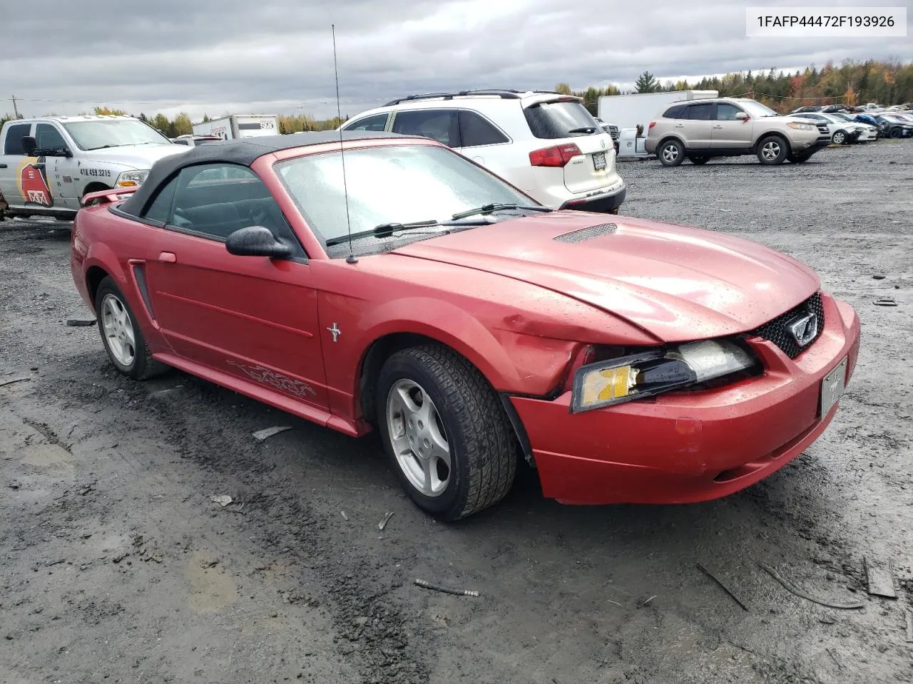 2002 Ford Mustang VIN: 1FAFP44472F193926 Lot: 74923144