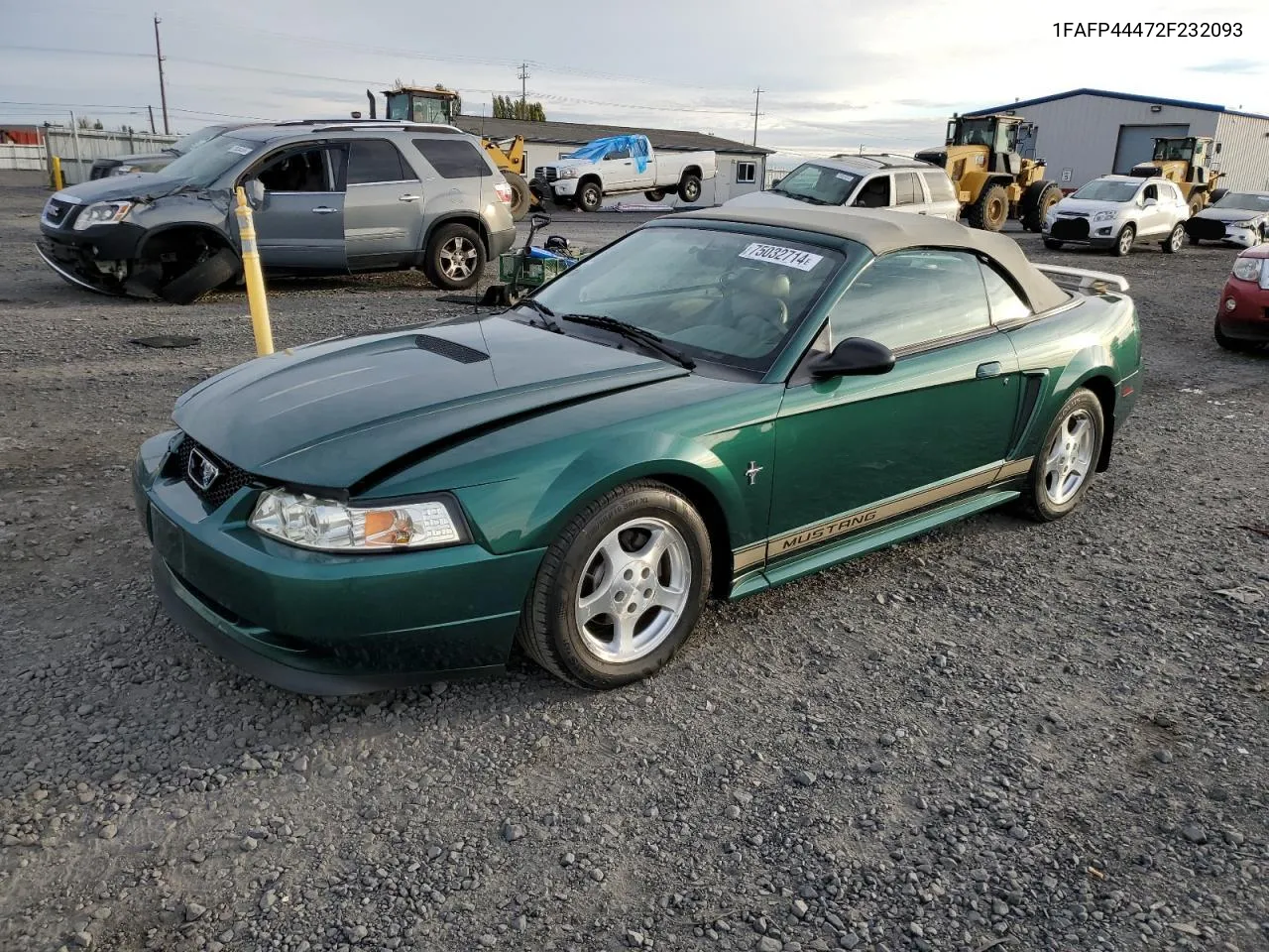 2002 Ford Mustang VIN: 1FAFP44472F232093 Lot: 75032714