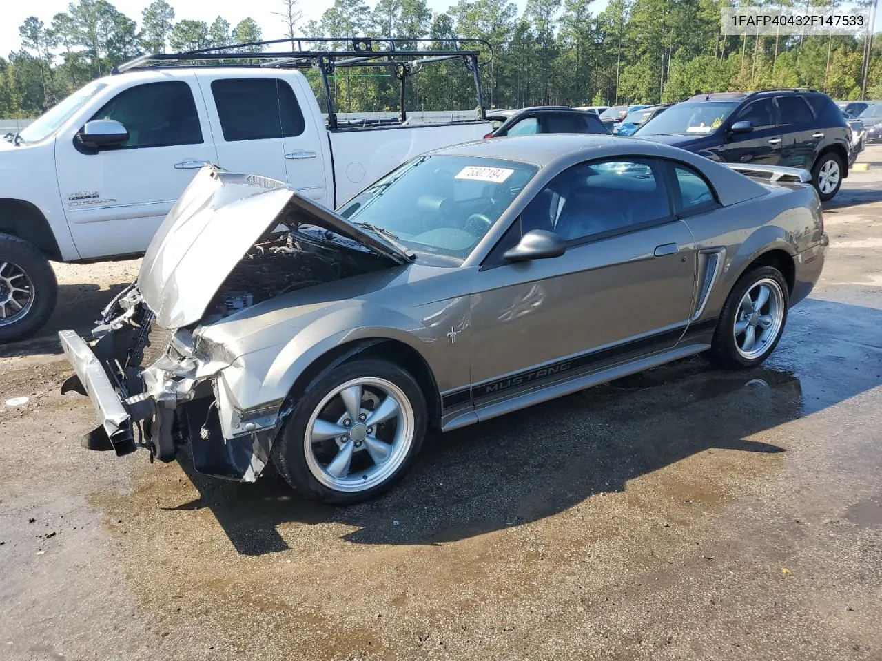 2002 Ford Mustang VIN: 1FAFP40432F147533 Lot: 75302194