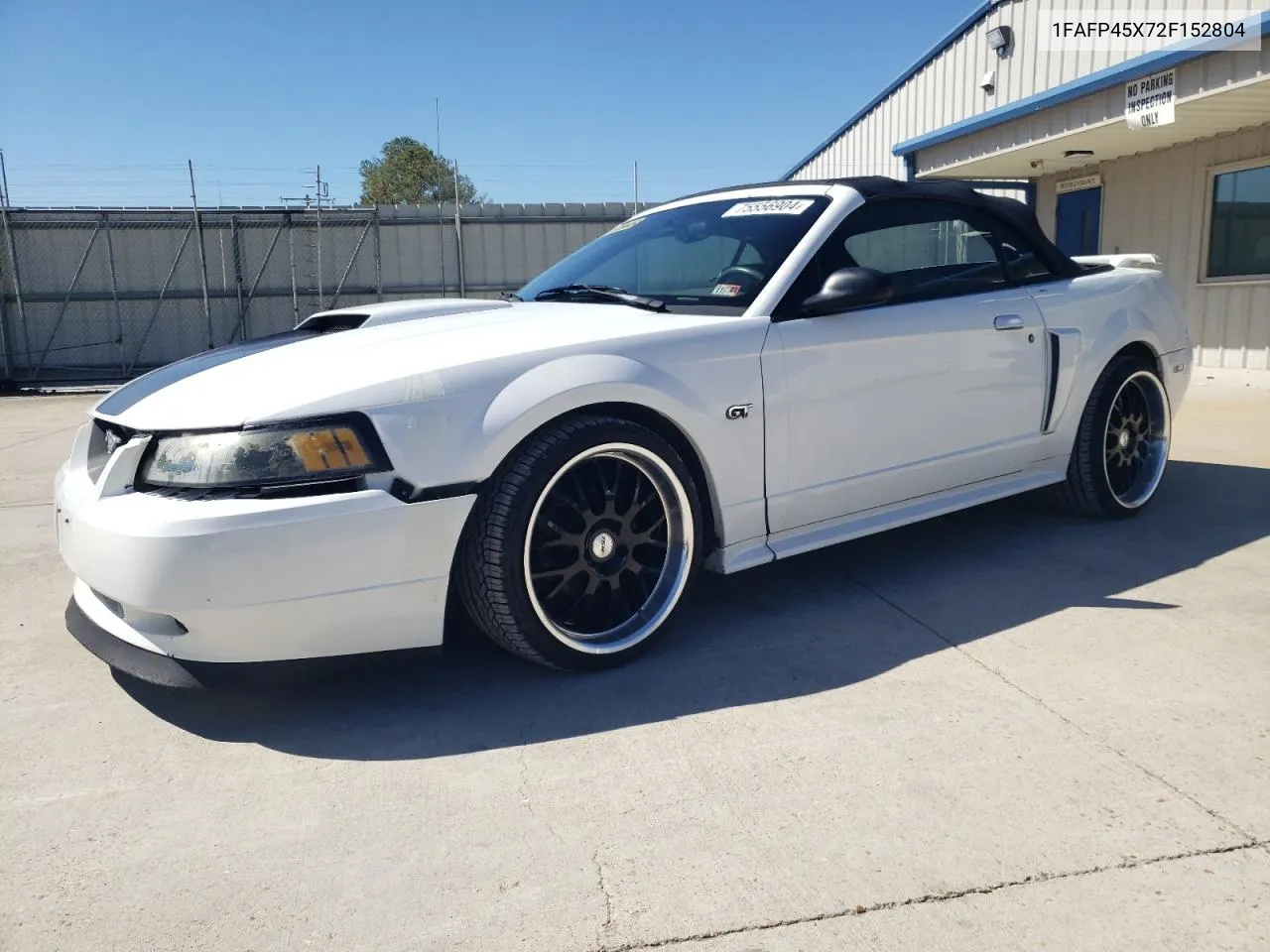 2002 Ford Mustang Gt VIN: 1FAFP45X72F152804 Lot: 75556904