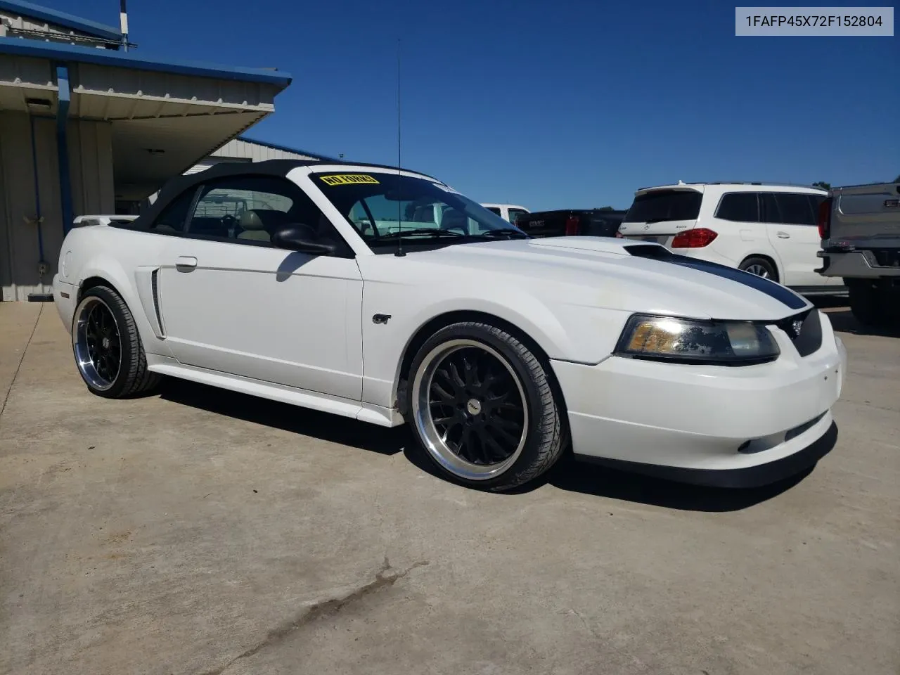 2002 Ford Mustang Gt VIN: 1FAFP45X72F152804 Lot: 75556904