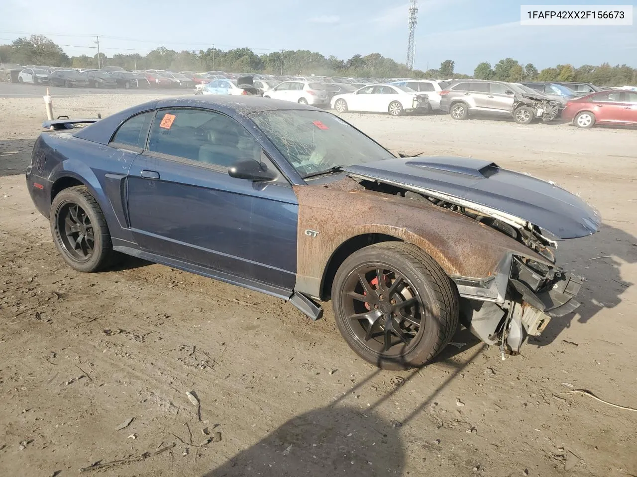 2002 Ford Mustang Gt VIN: 1FAFP42XX2F156673 Lot: 75660084