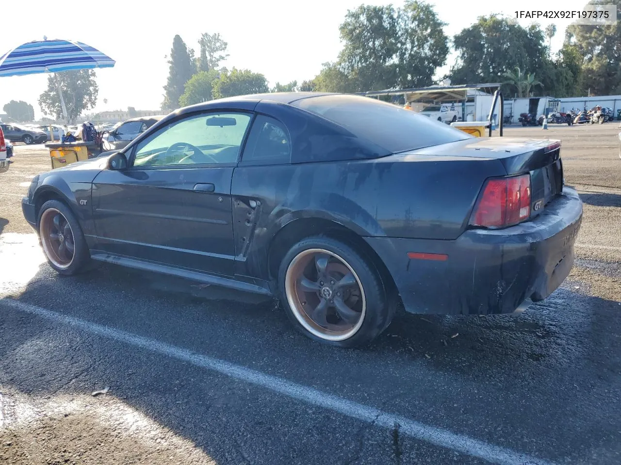 2002 Ford Mustang Gt VIN: 1FAFP42X92F197375 Lot: 75752934