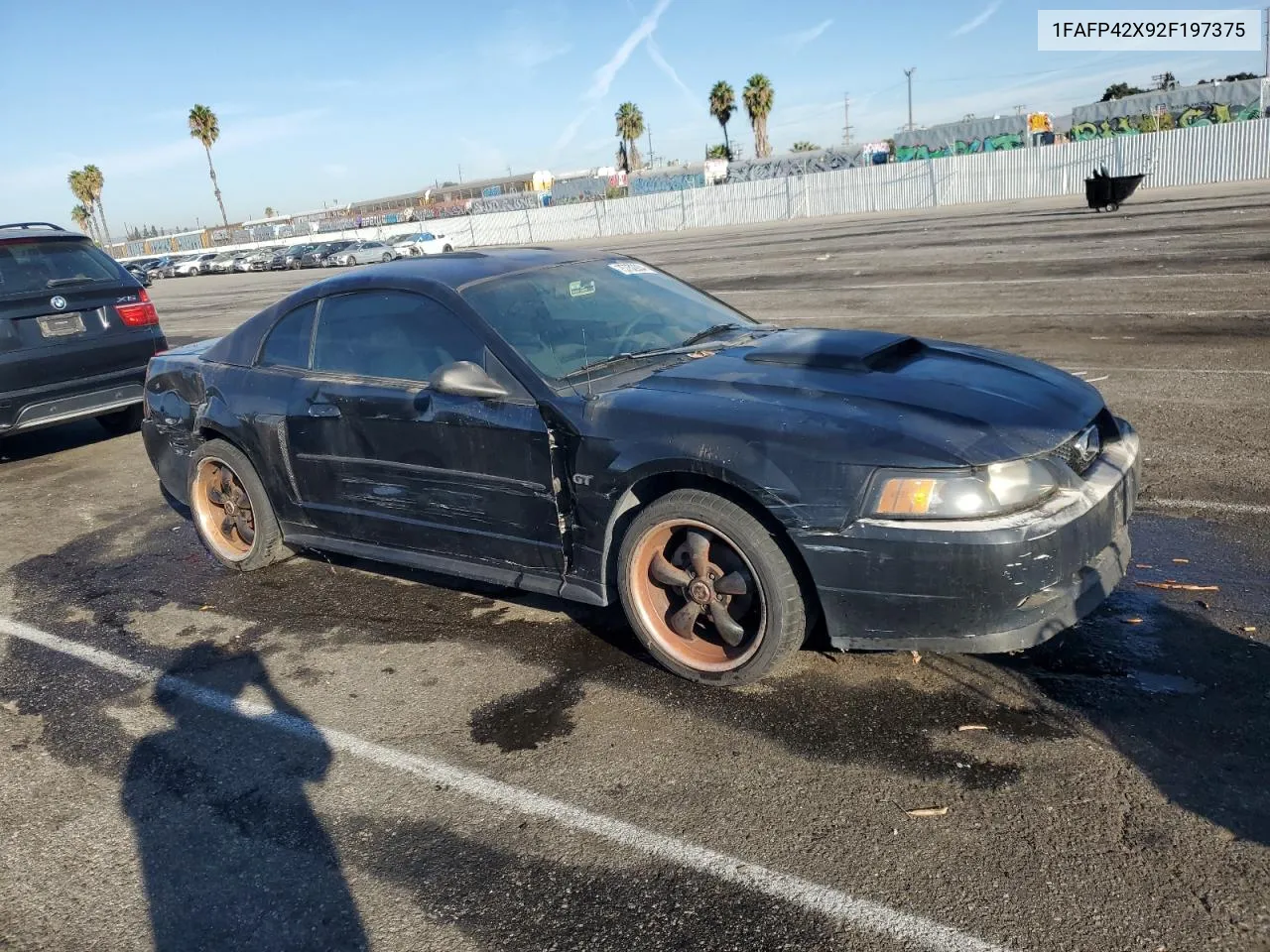 2002 Ford Mustang Gt VIN: 1FAFP42X92F197375 Lot: 75752934