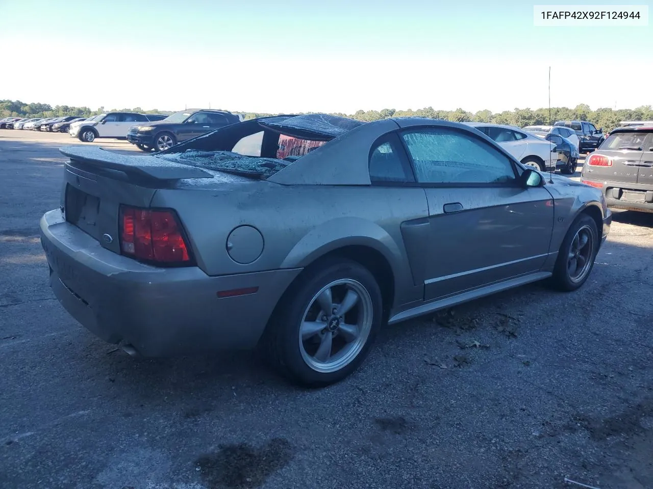 2002 Ford Mustang Gt VIN: 1FAFP42X92F124944 Lot: 75899394