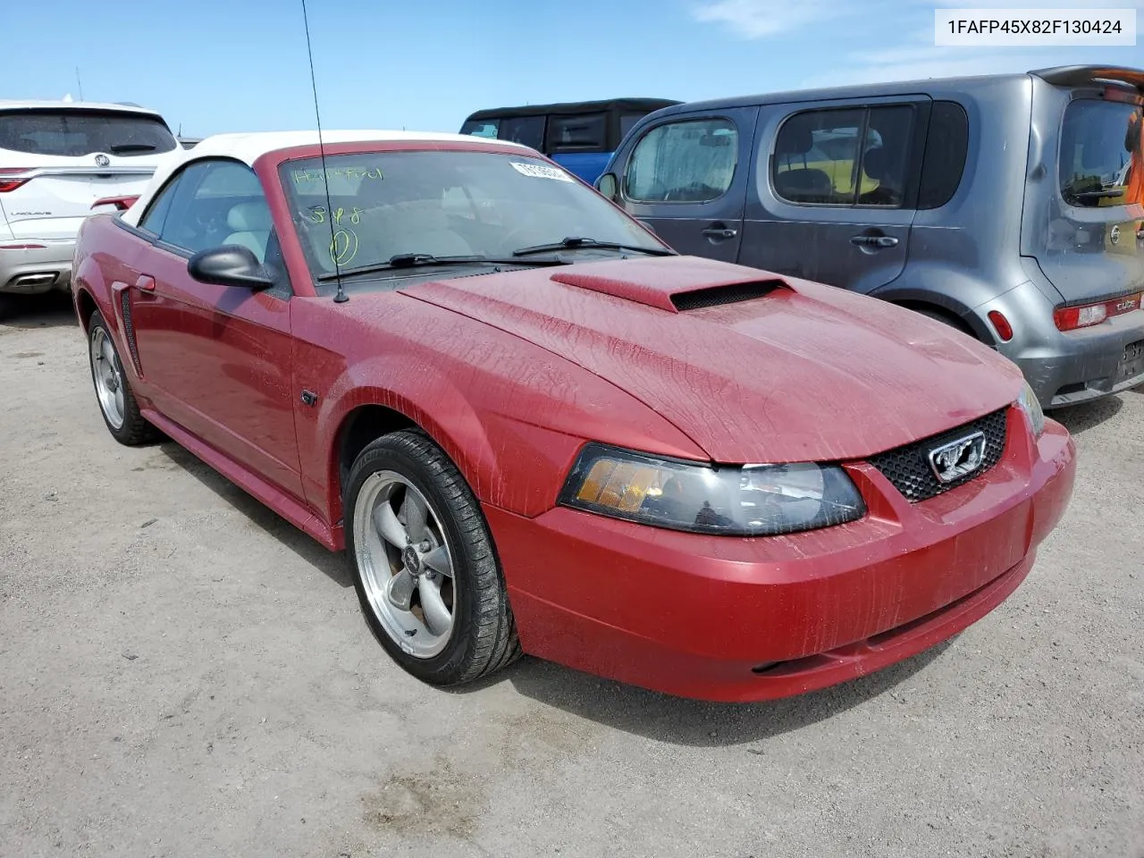 2002 Ford Mustang Gt VIN: 1FAFP45X82F130424 Lot: 76136524