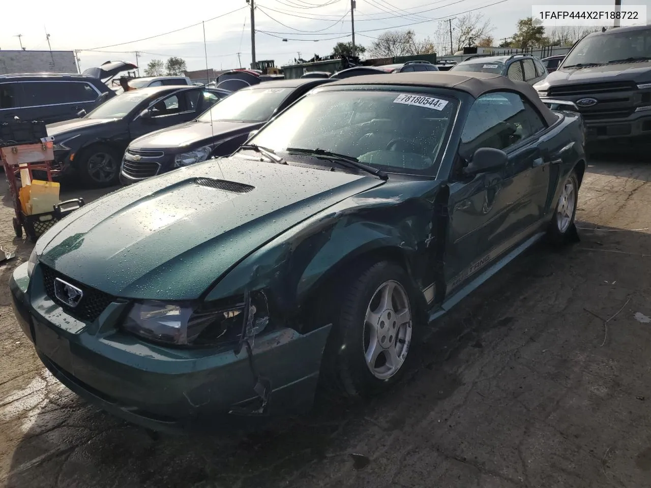 2002 Ford Mustang VIN: 1FAFP444X2F188722 Lot: 78180544