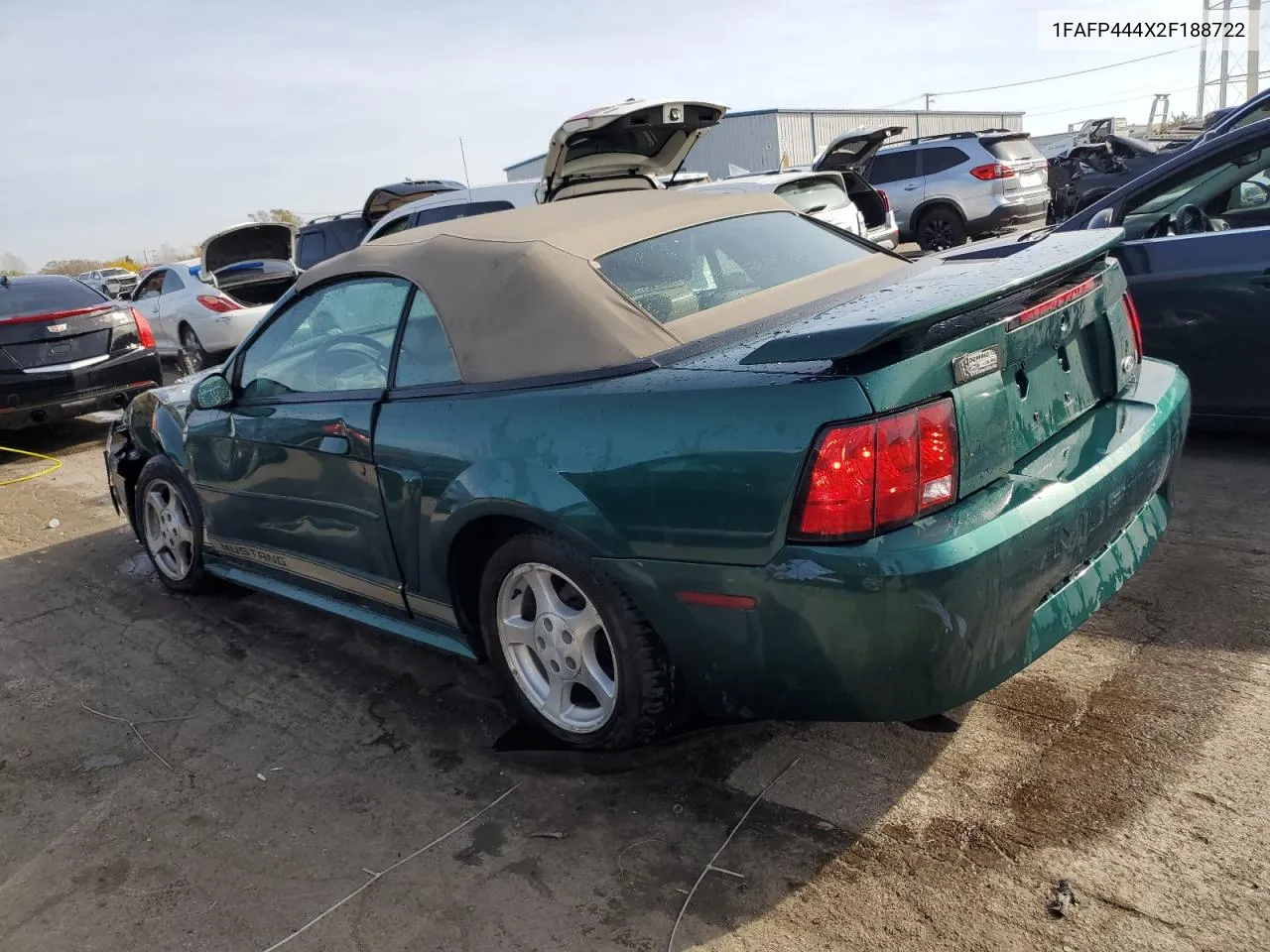 2002 Ford Mustang VIN: 1FAFP444X2F188722 Lot: 78180544