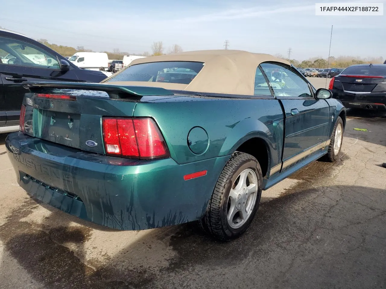 2002 Ford Mustang VIN: 1FAFP444X2F188722 Lot: 78180544