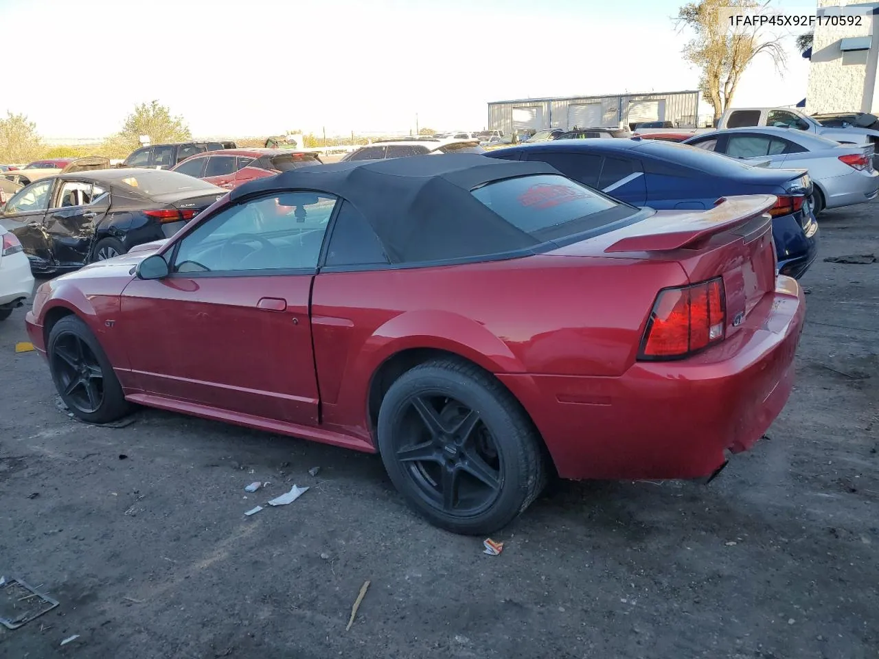 2002 Ford Mustang Gt VIN: 1FAFP45X92F170592 Lot: 78188834