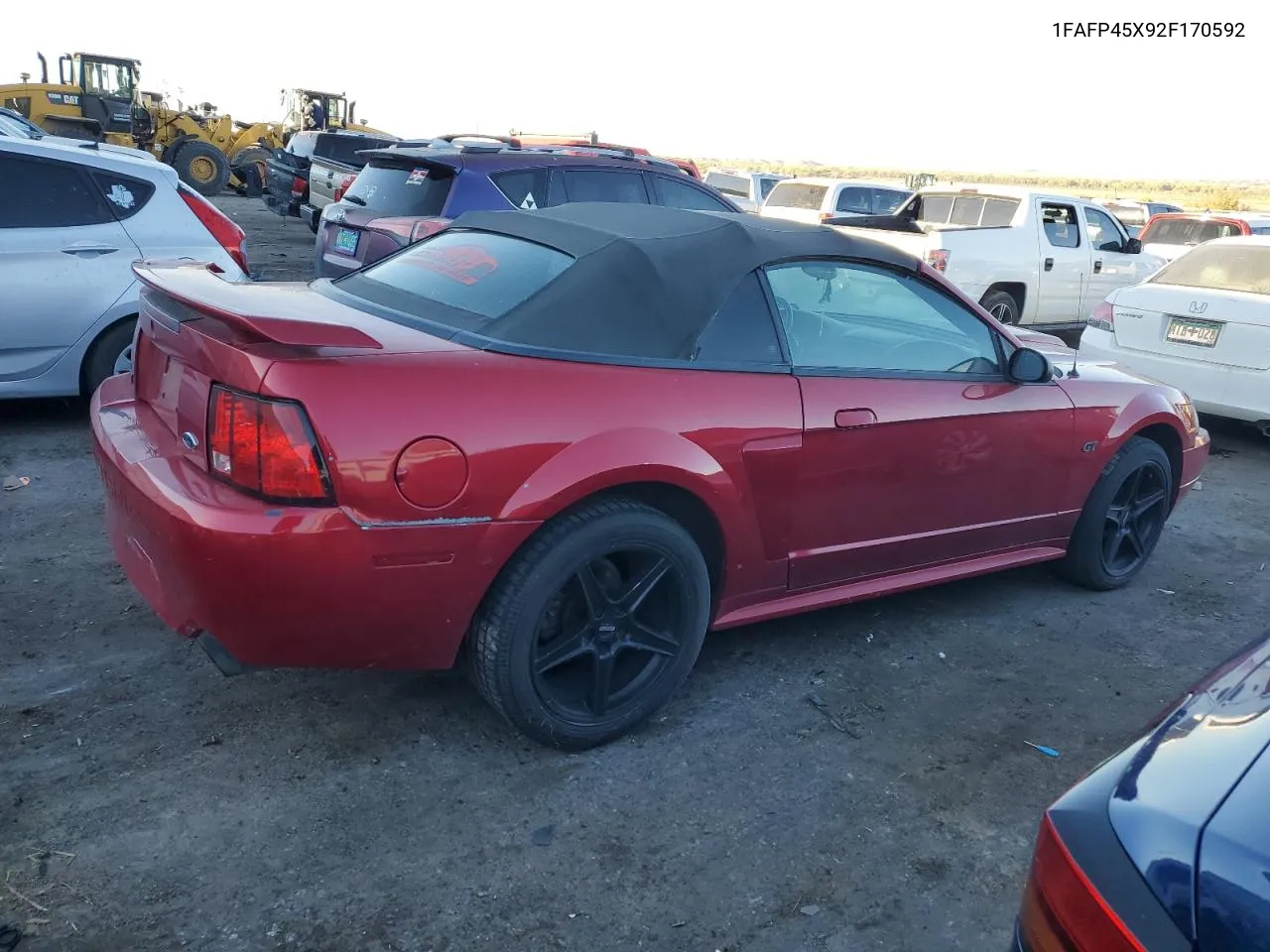 2002 Ford Mustang Gt VIN: 1FAFP45X92F170592 Lot: 78188834