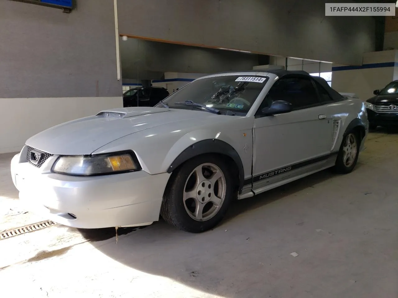 2002 Ford Mustang VIN: 1FAFP444X2F155994 Lot: 78311514