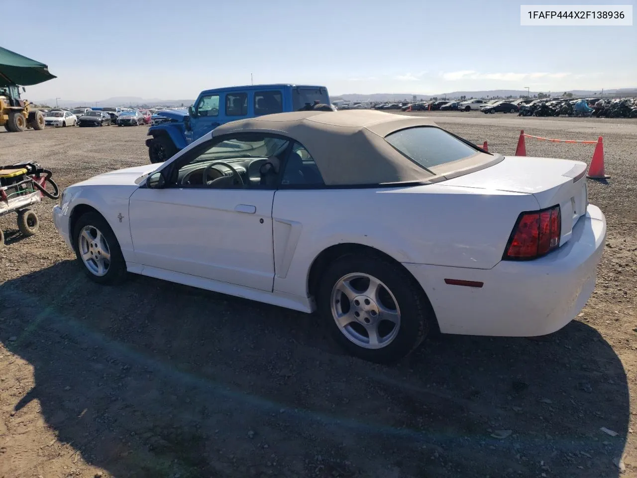 2002 Ford Mustang VIN: 1FAFP444X2F138936 Lot: 78777024