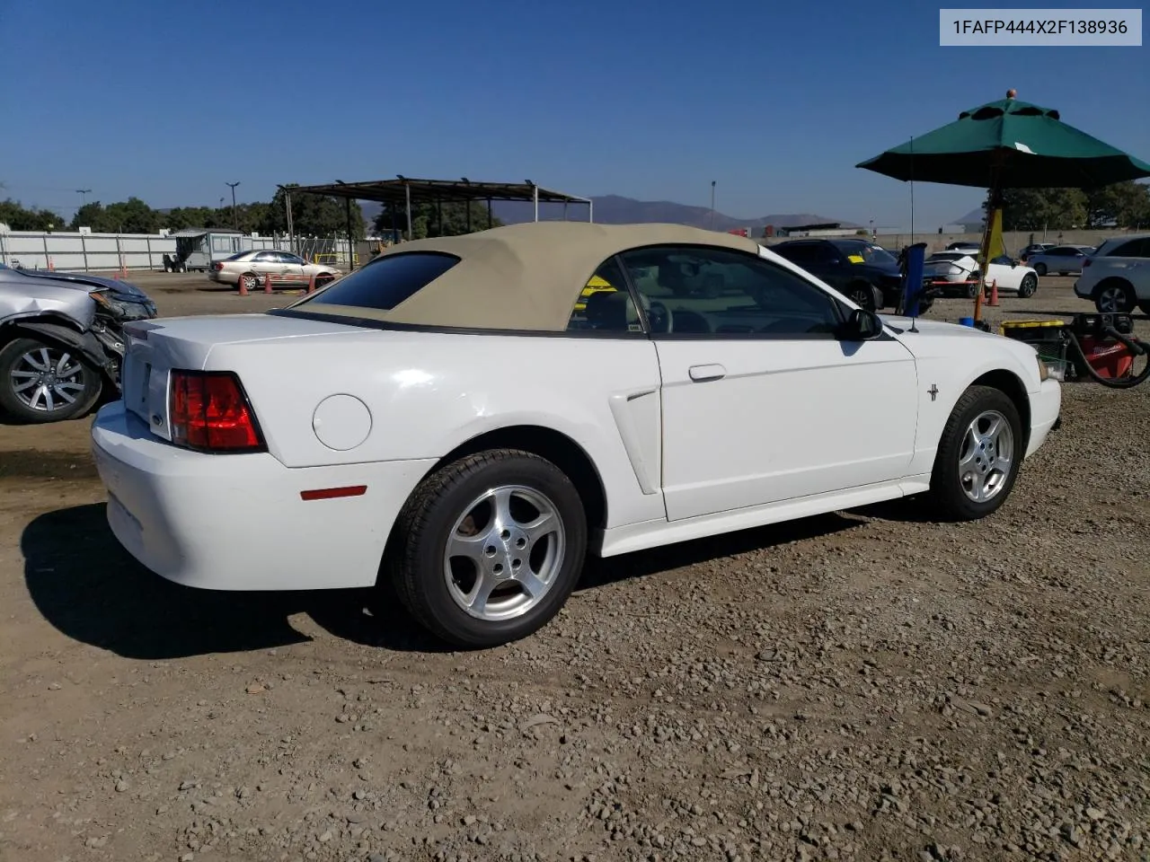 2002 Ford Mustang VIN: 1FAFP444X2F138936 Lot: 78777024