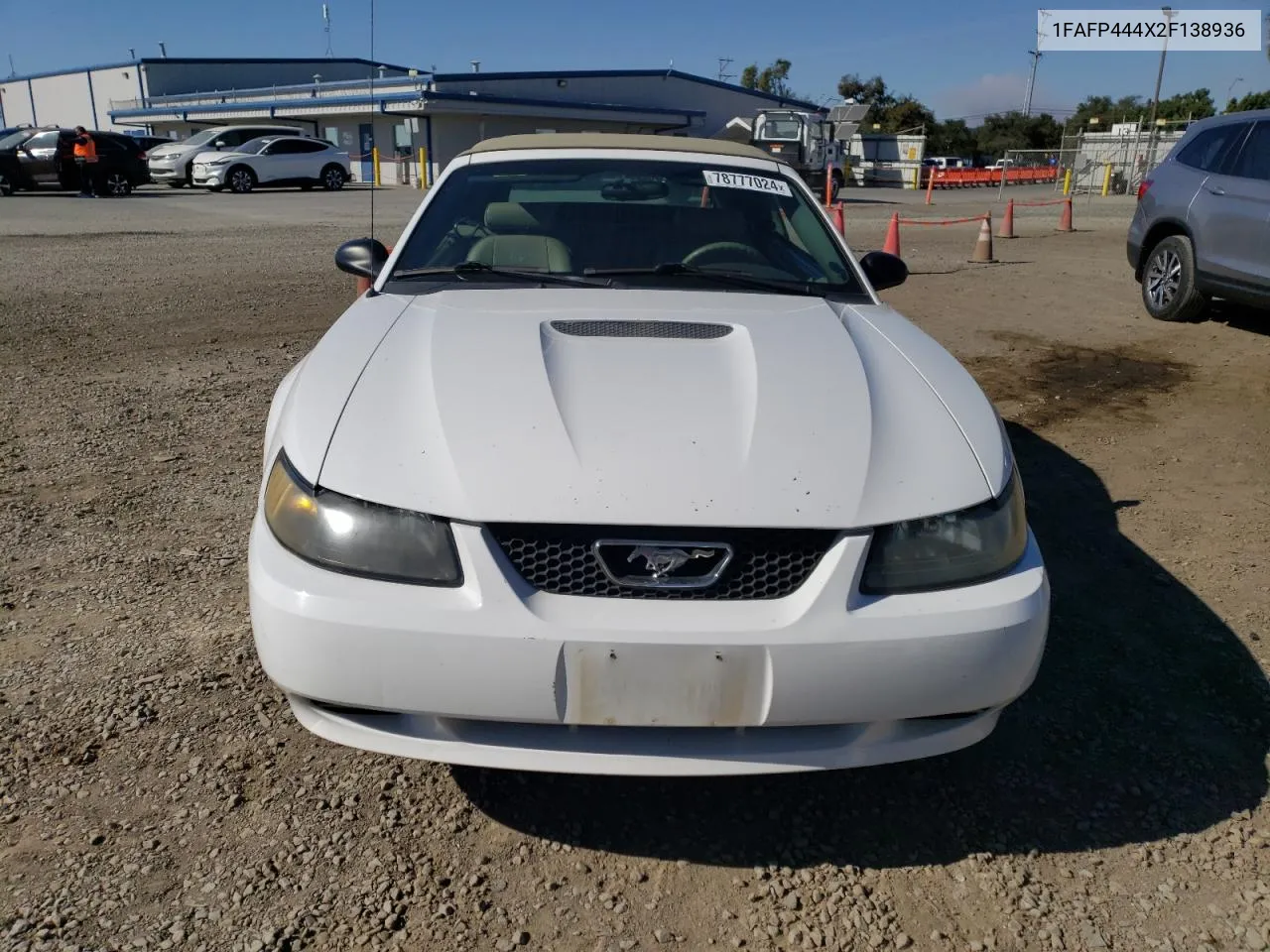 2002 Ford Mustang VIN: 1FAFP444X2F138936 Lot: 78777024