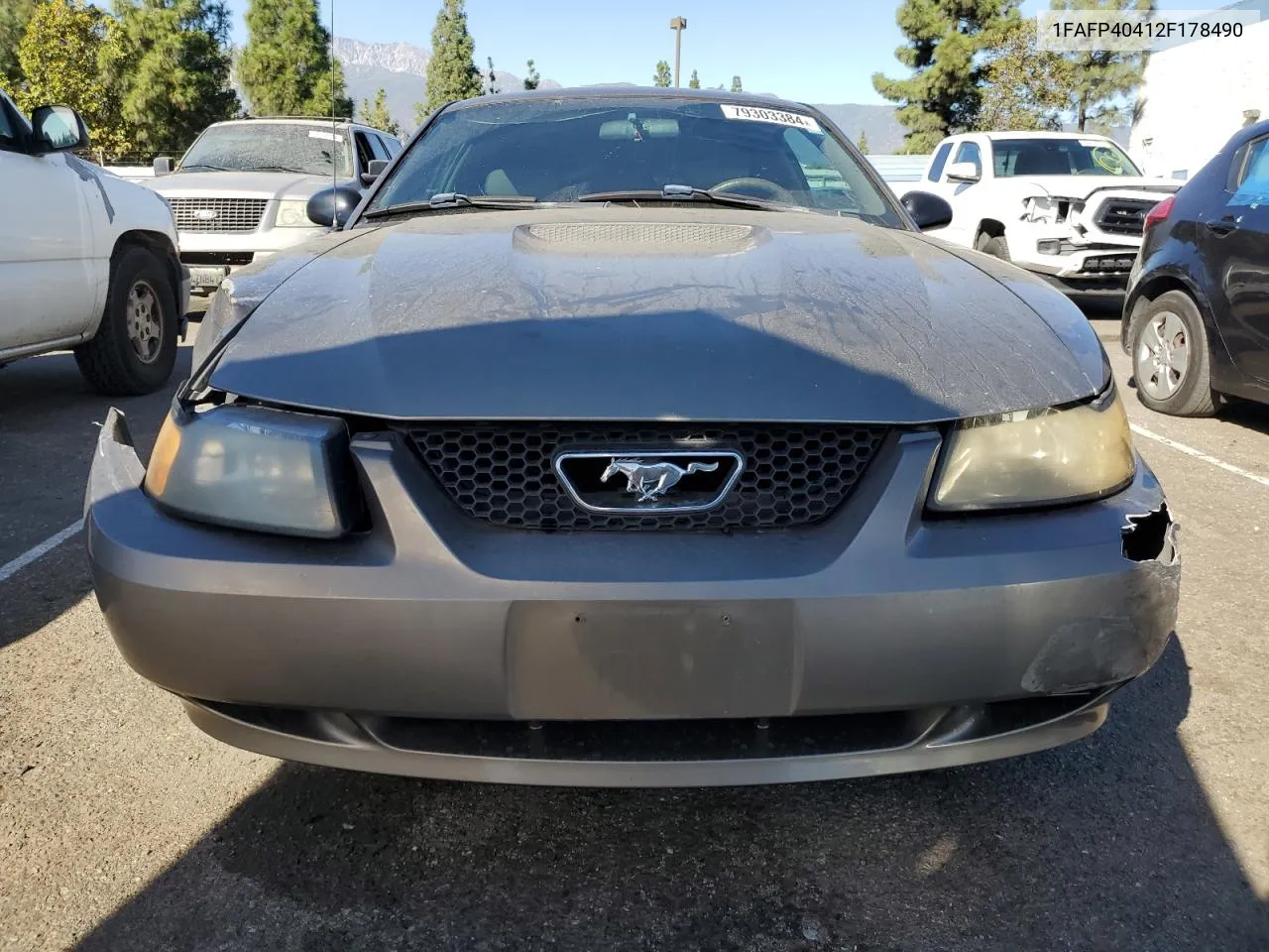 2002 Ford Mustang VIN: 1FAFP40412F178490 Lot: 79303384