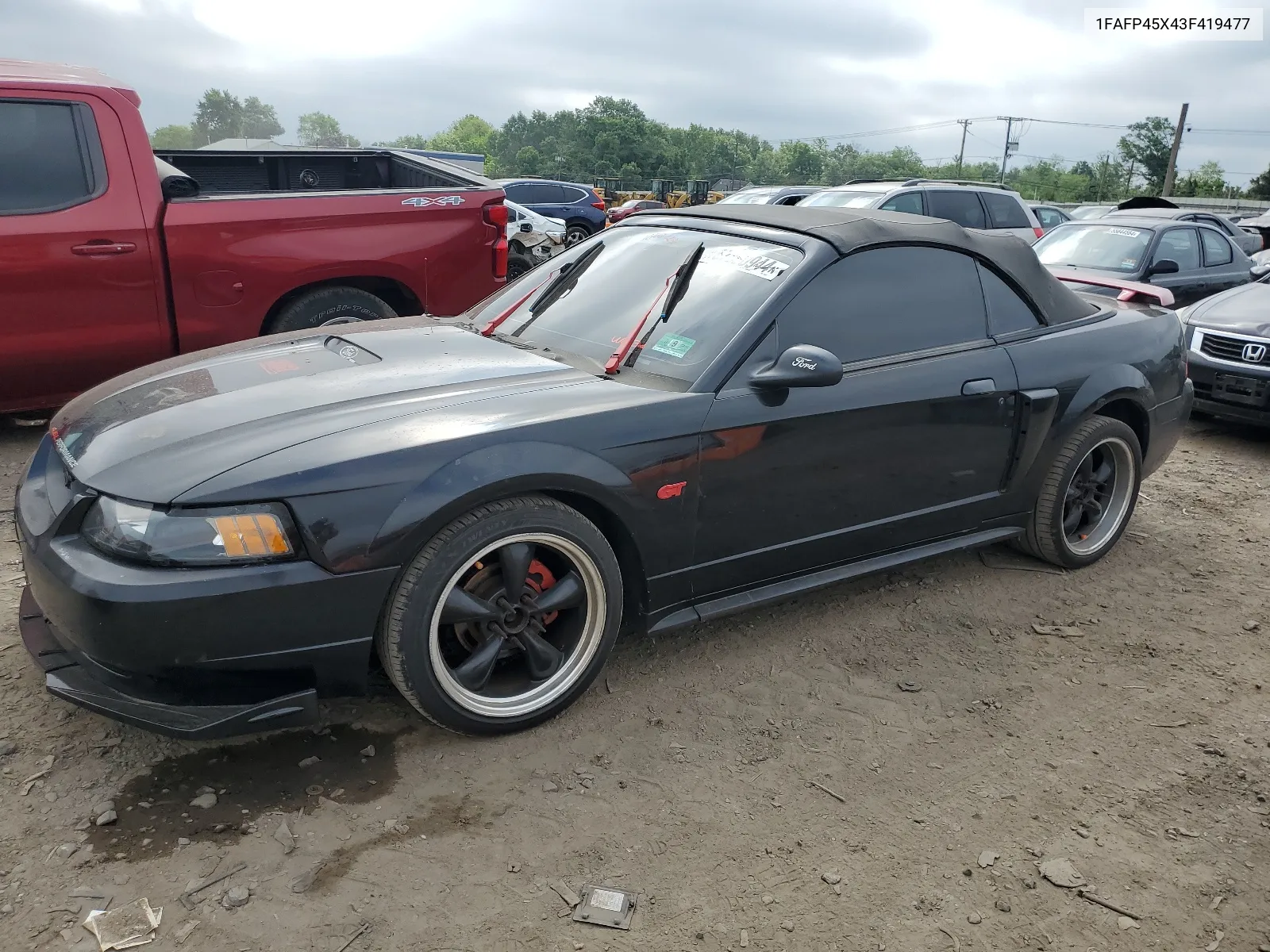 2003 Ford Mustang Gt VIN: 1FAFP45X43F419477 Lot: 57550944