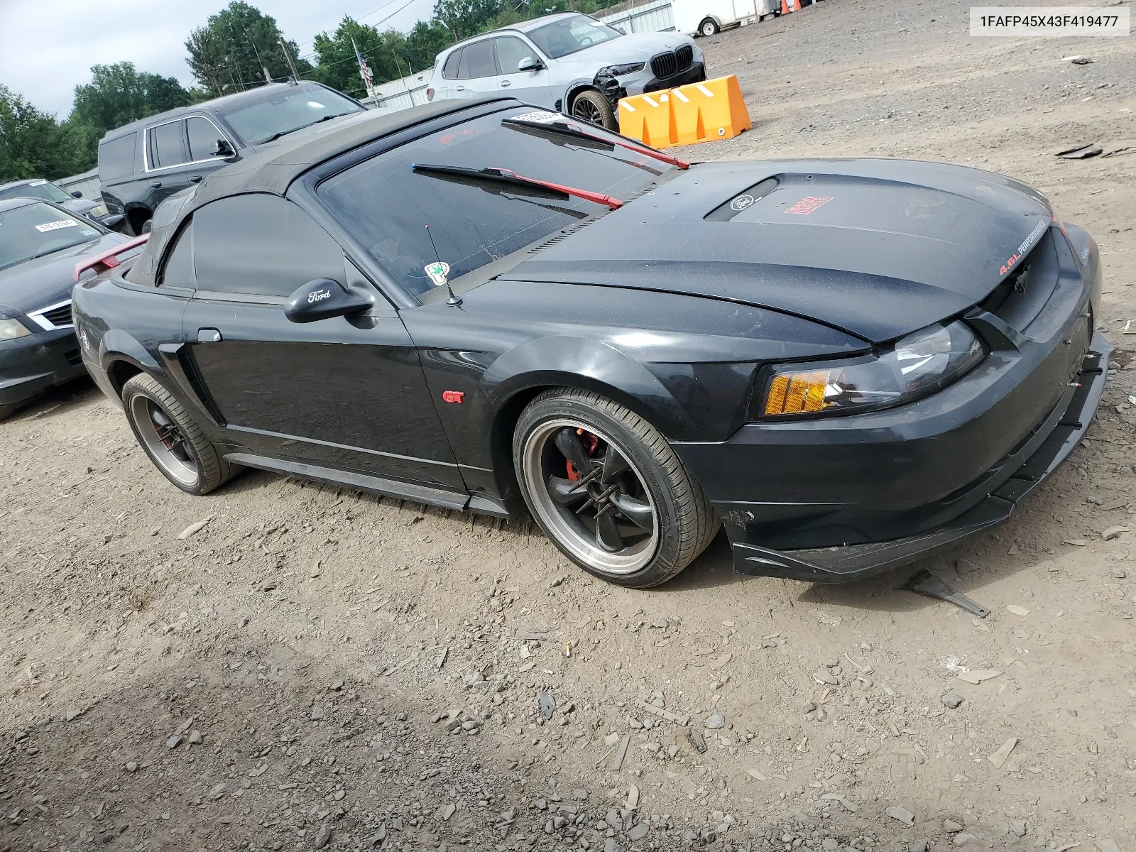 2003 Ford Mustang Gt VIN: 1FAFP45X43F419477 Lot: 57550944