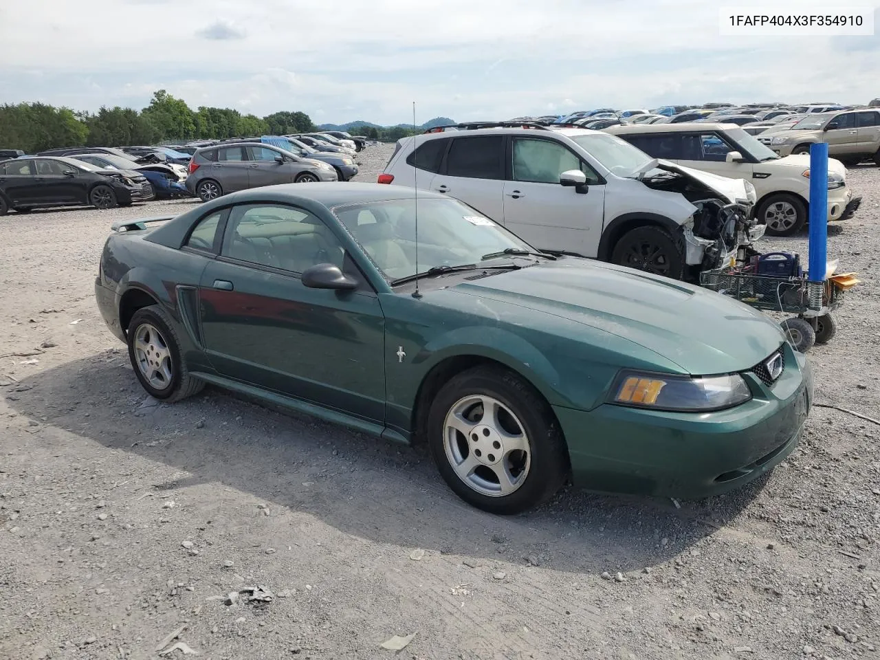 2003 Ford Mustang VIN: 1FAFP404X3F354910 Lot: 58714754